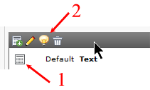 Screenshot of content element icons