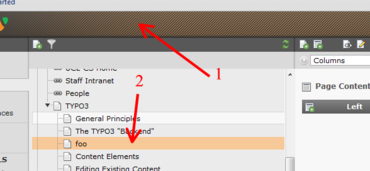 Screenshot showing indications that the draft workspace is active