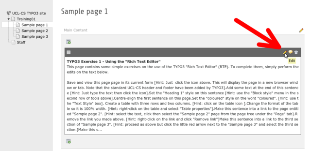 Screenshot showing how to launch the text editor