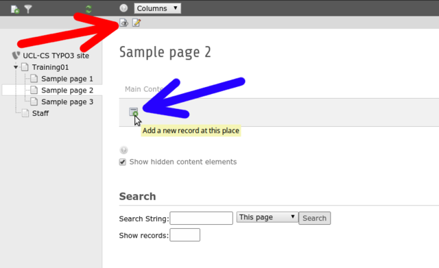 Screenshot showing page with no content elements
