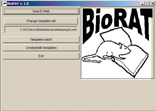 Front page of BioRAT